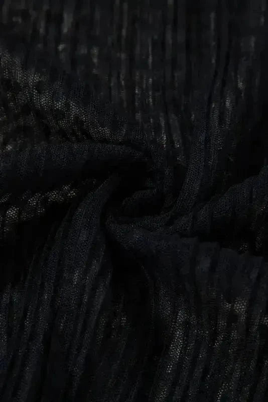 Blouses Noir Dot Lace Illusion Blouse