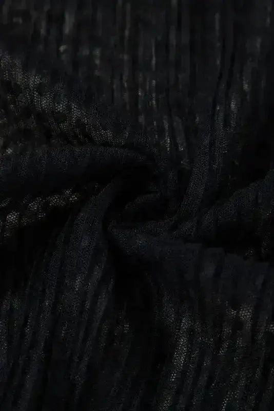 Blouses Noir Dot Lace Illusion Blouse