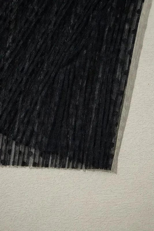 Blouses Noir Dot Lace Illusion Blouse