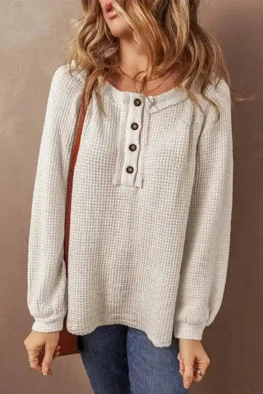 Blouses Oatmeal / S / 70%Polyester+27%Viscose+3%Elastane Weekend Leisure Loose Fit Top