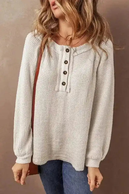 Blouses Oatmeal / S / 70%Polyester+27%Viscose+3%Elastane Weekend Leisure Loose Fit Top