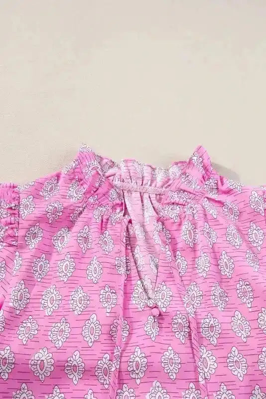 Blouses Pink Vintage Floral Blouse