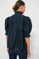 Blouses Plaid Elegant Blouse - Puff Sleeve Frilled Trim