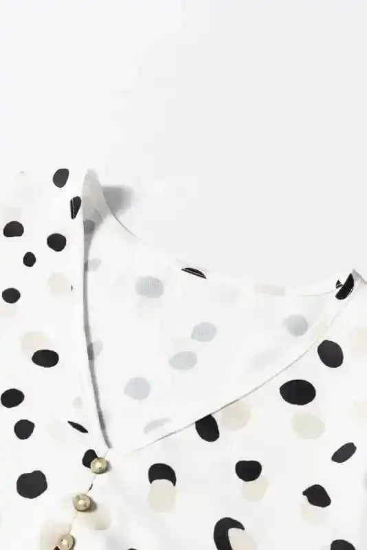 Blouses Polka Charm V-Neck Blouse