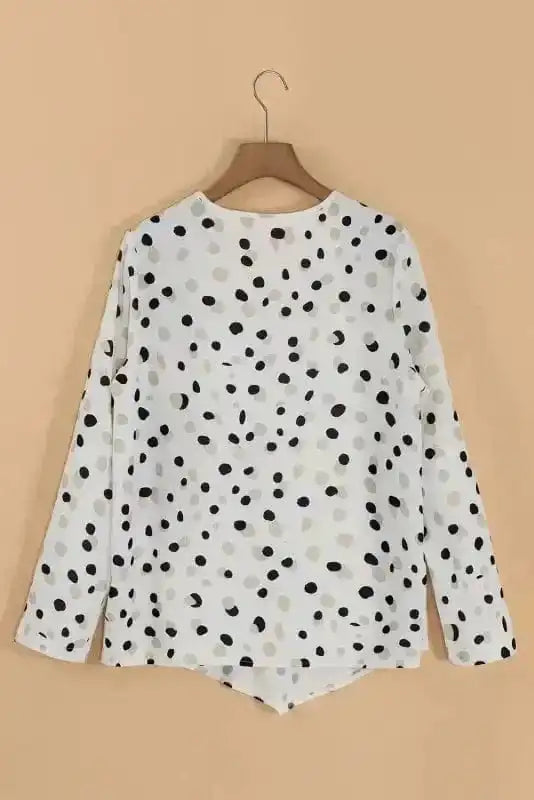 Blouses Polka Charm V-Neck Blouse