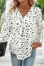 Blouses Polka Charm V-Neck Blouse