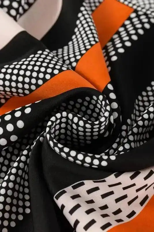 Blouses Polka Dot Blouse - Black & Orange