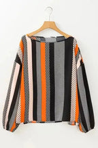 Blouses Polka Dot Blouse - Black & Orange