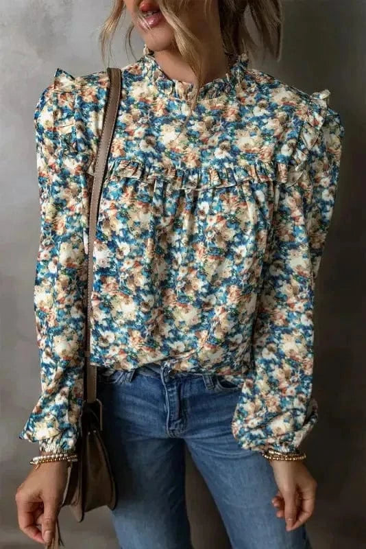 Blouses Puff Sleeve Petals Blouse