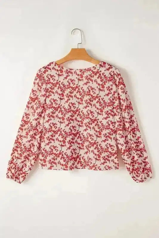 Blouses Red / S / 97%Polyester+3%Elastane Elegant Enchantment Blouse