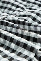 Blouses Retro Checkered Babydoll Blouse