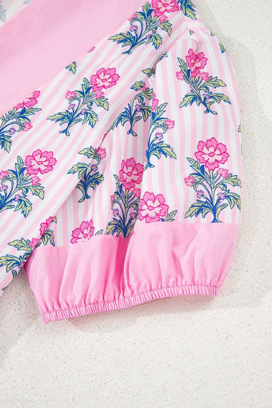 Blouses Rose Floral Peplum Blouse