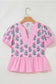 Blouses Rose Floral Peplum Blouse