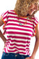 Blouses Rose Red Striped Blouse