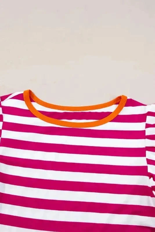 Blouses Rose Red Striped Blouse