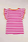 Blouses Rose Red Striped Blouse