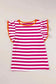 Blouses Rose Red Striped Blouse