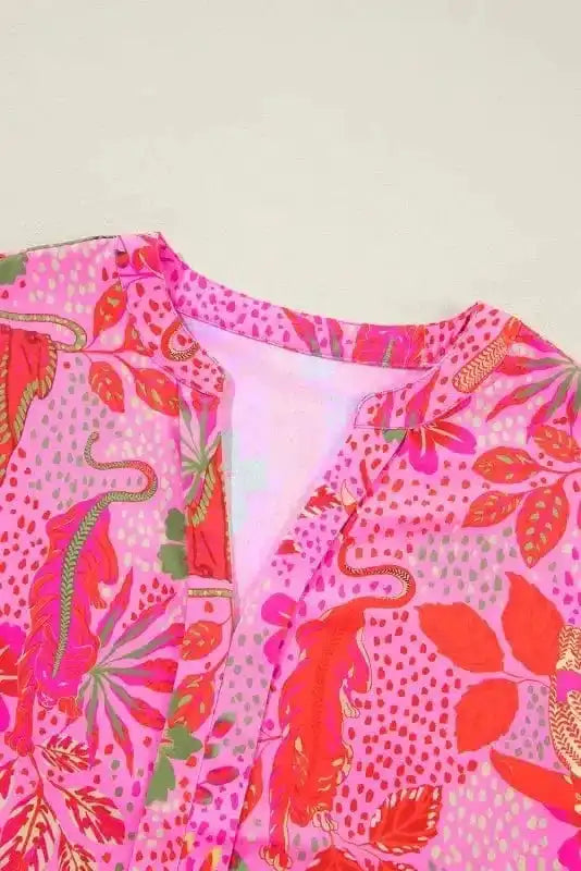 Blouses Safari Chic Floral Blouse