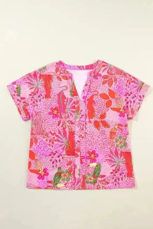 Blouses Safari Chic Floral Blouse