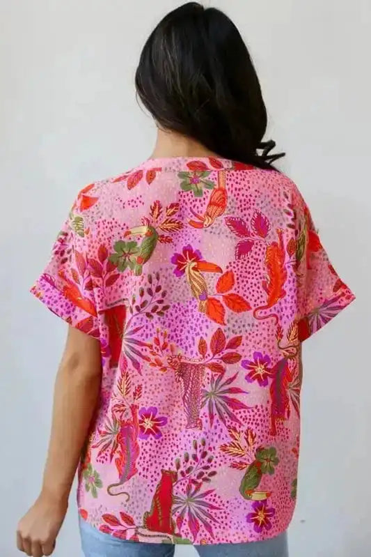 Blouses Safari Chic Floral Blouse