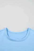 Blouses & Shirts Azure Bloom Mesh Sleeve Top