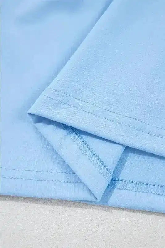 Blouses & Shirts Azure Bloom Mesh Sleeve Top