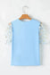 Blouses & Shirts Azure Bloom Mesh Sleeve Top