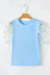 Blouses & Shirts Azure Bloom Mesh Sleeve Top