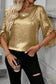 Blouses & Shirts Velvet Glow Metallic Gold Blouse