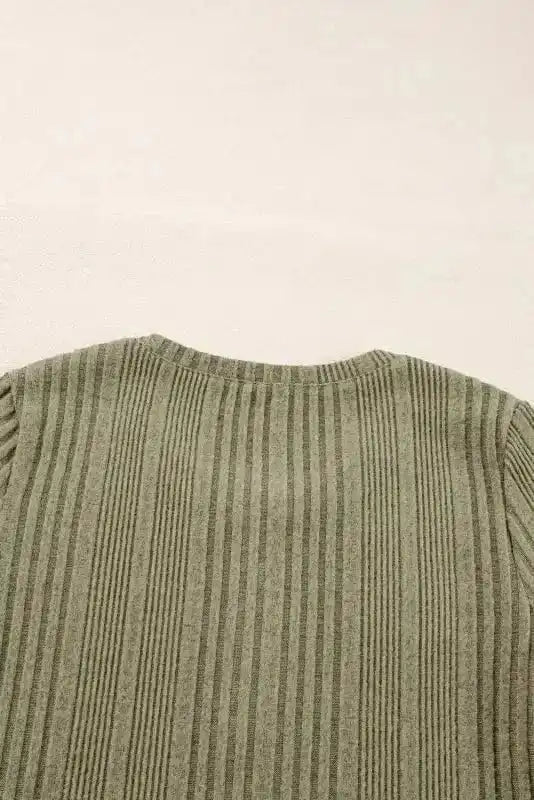 Blouses Sleek Silhouette Ribbed Blouse