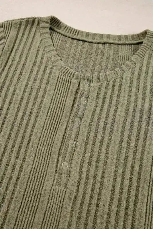 Blouses Sleek Silhouette Ribbed Blouse