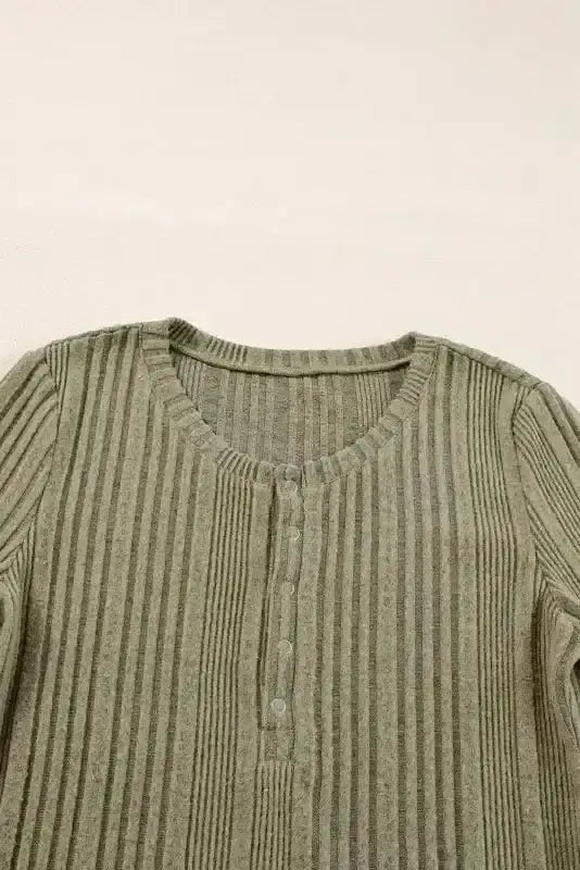 Blouses Sleek Silhouette Ribbed Blouse