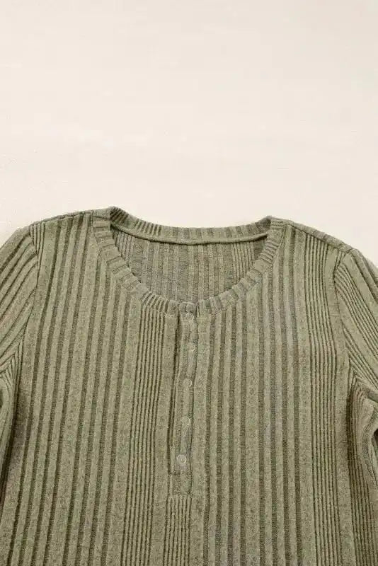 Blouses Sleek Silhouette Ribbed Blouse