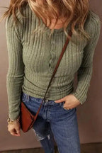 Blouses Sleek Silhouette Ribbed Blouse