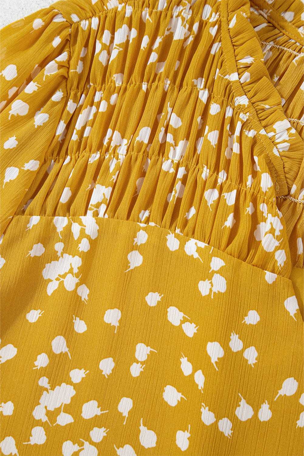 Blouses Split Neck Crinkled Blouse