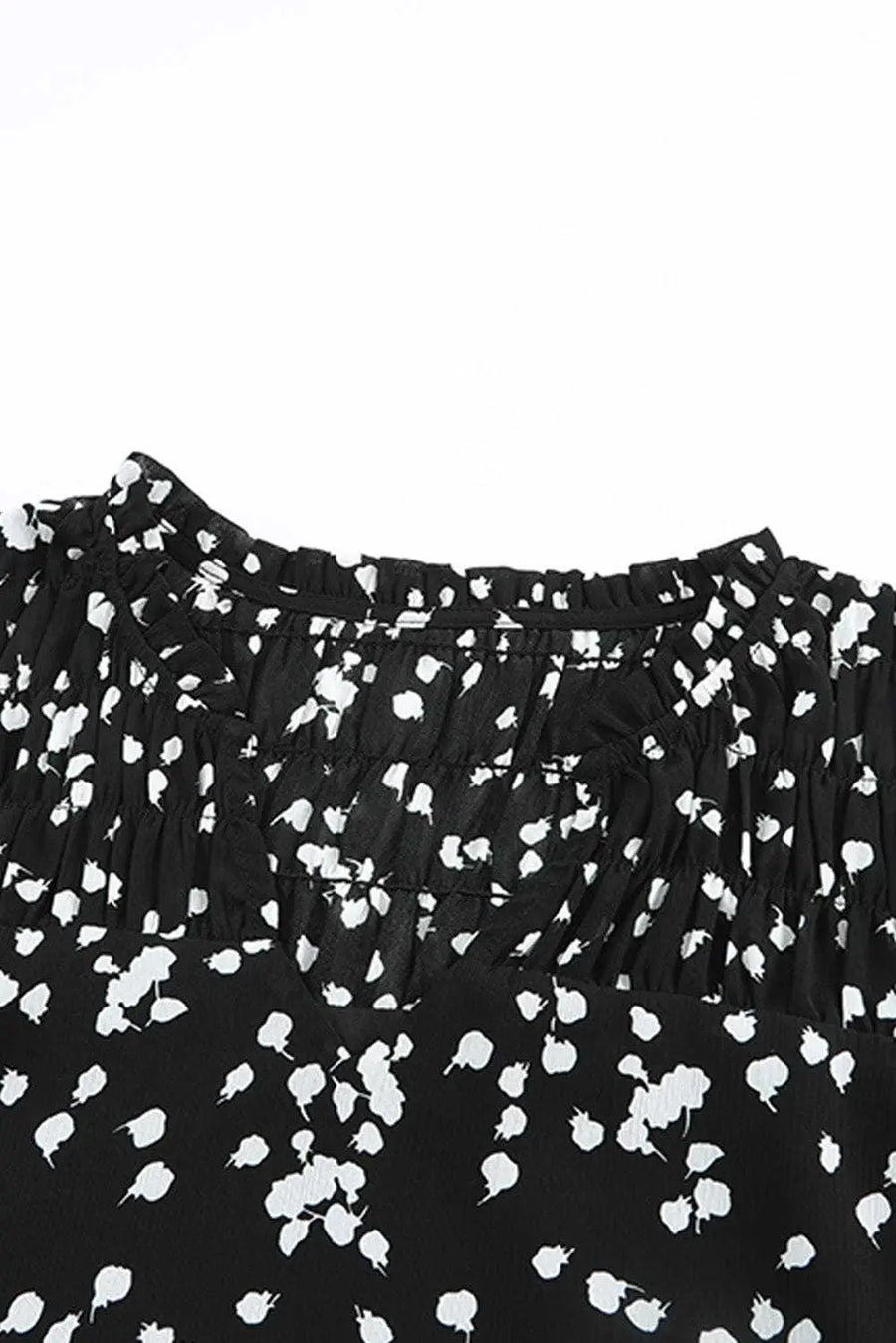 Blouses Split Neck Crinkled Blouse