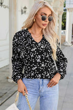 Blouses Split Neck Crinkled Blouse