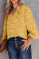 Blouses Split Neck Crinkled Blouse