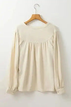 Blouses Stylish Notched V-Neck Blouse