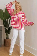 Blouses Sunset Stripe Balloon Blouse