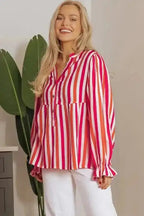 Blouses Sunset Stripe Balloon Blouse