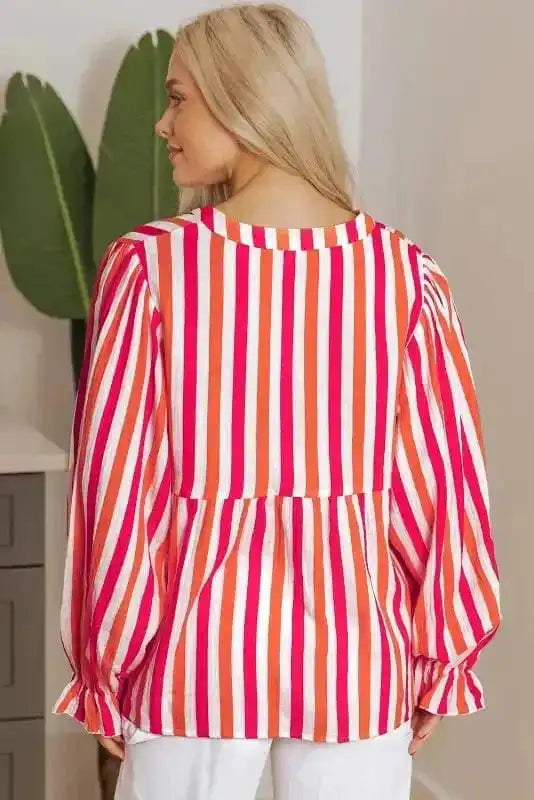 Blouses Sunset Stripe Balloon Blouse