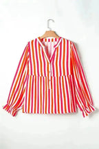 Blouses Sunset Stripe Balloon Blouse