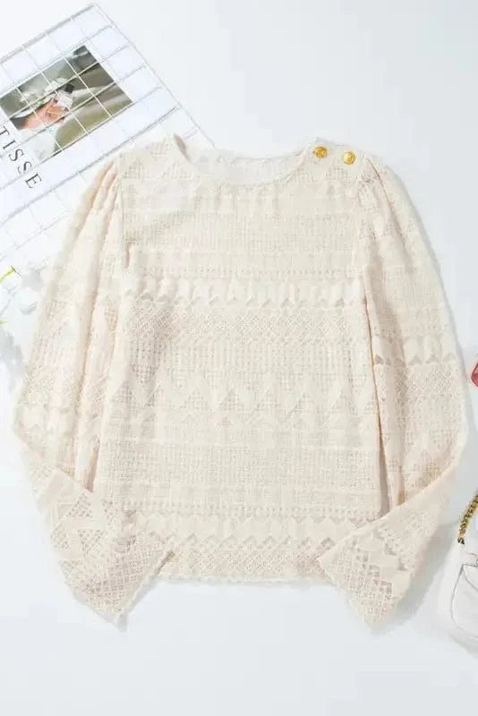 Blouses Symmetric Chic Lace Blouse