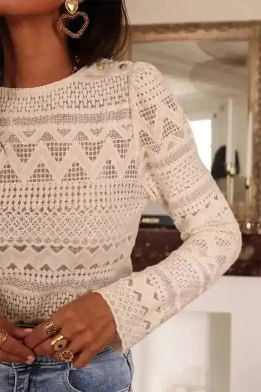 Blouses Symmetric Chic Lace Blouse