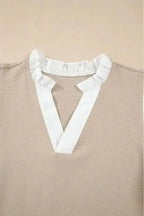 Blouses Urban Vibe Knit Top - Ruffled Textured