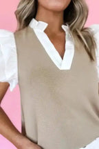 Blouses Urban Vibe Knit Top - Ruffled Textured