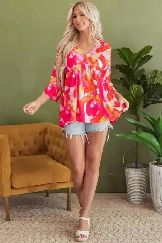 Blouses Vivid Vibes Babydoll Blouse