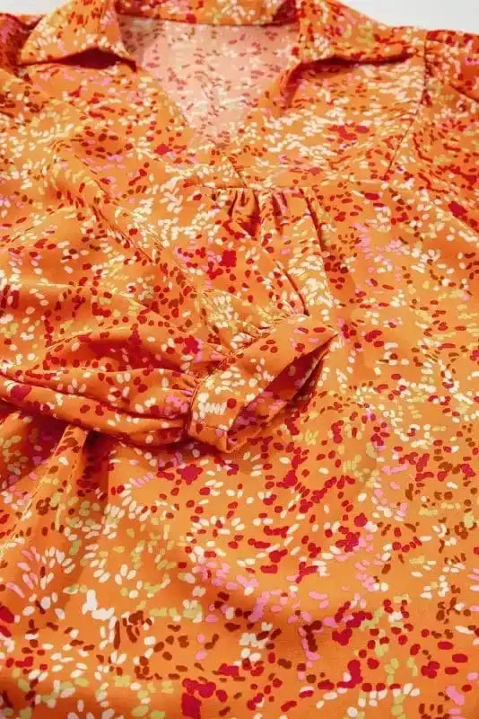 Blouses Whimsical Print Babydoll Blouse