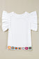 Blouses White Floral Crochet Blouse